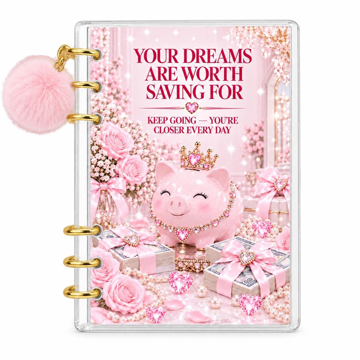 Pink Dreams 2000 Savings Challenge A6 Binder Budgeting Bundle