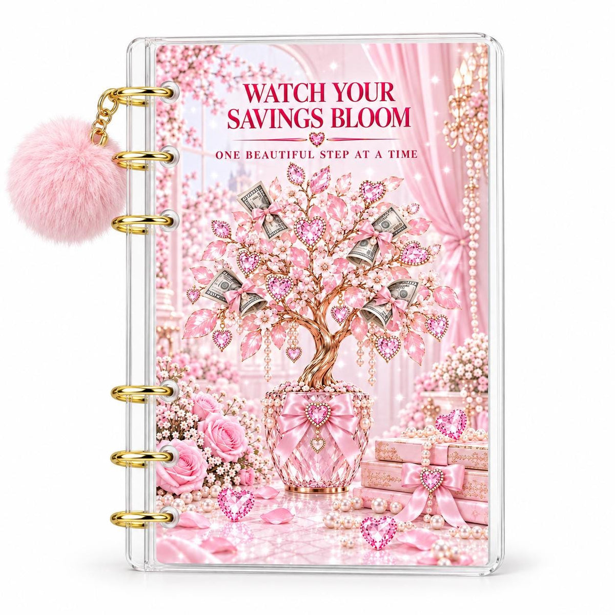 Pink Dreams 3000 Savings Challenge A6 Cash Binder Bundle