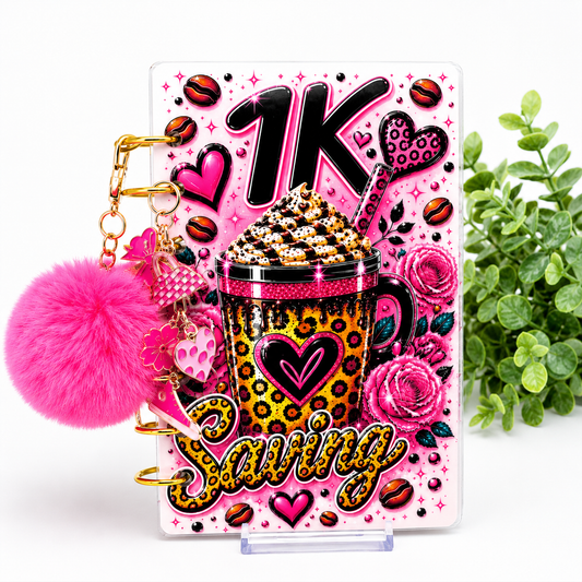 1K Coffee Savings Challenge Binder | A6 Cash Stuffing Binder | Budget Savings Tracker
