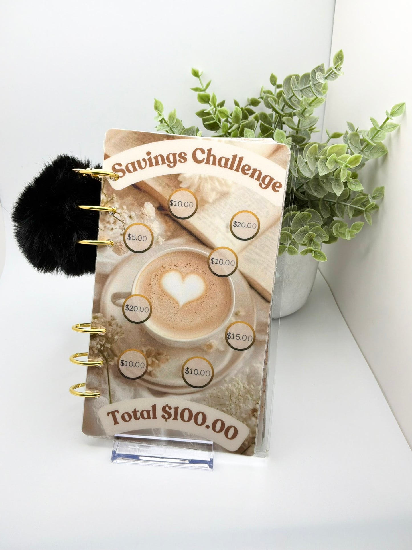 A6 Savings Challenge Binder | Cash Stuffing Tracker | Budget Binder with Scratch-Off Savings Challenges