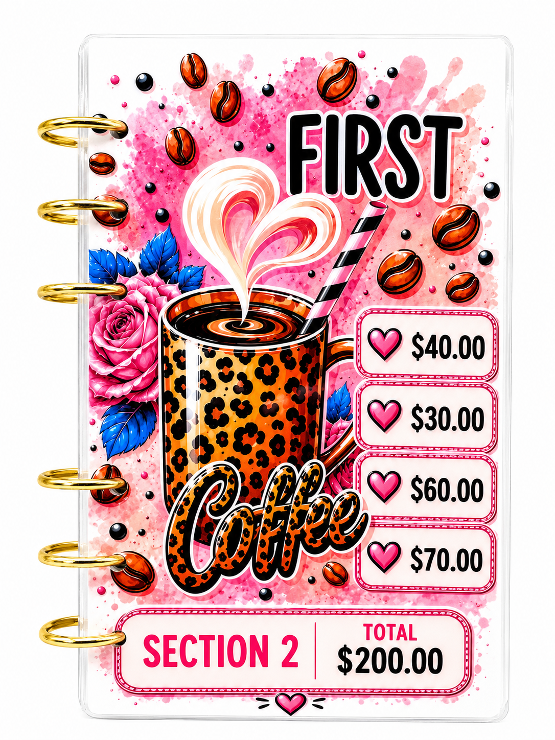 1K Coffee Savings Challenge Binder | A6 Cash Stuffing Binder | Budget Savings Tracker
