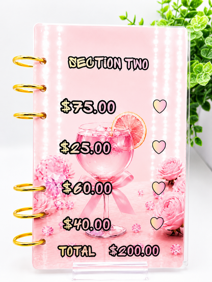 Luxury Pink Cash Stuffing Binder Bundle | A6 Budget Binder with 9 Savings Challenges