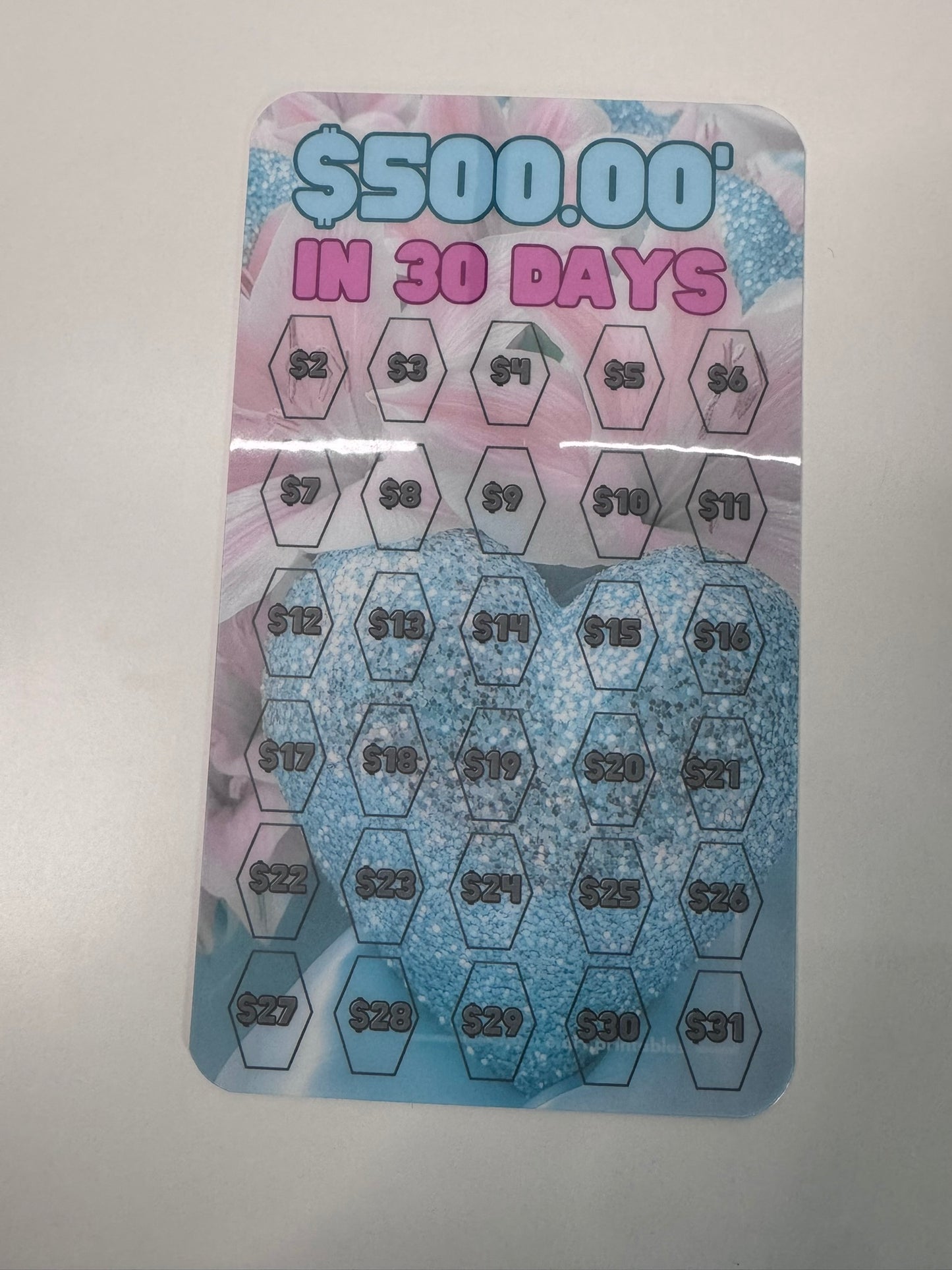 500.00 30 Day Savings