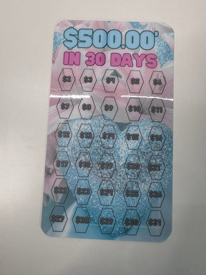 500.00 30 Day Savings