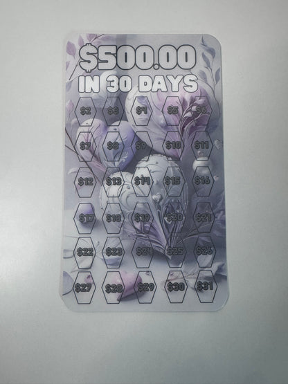 500.00 30 Day Savings