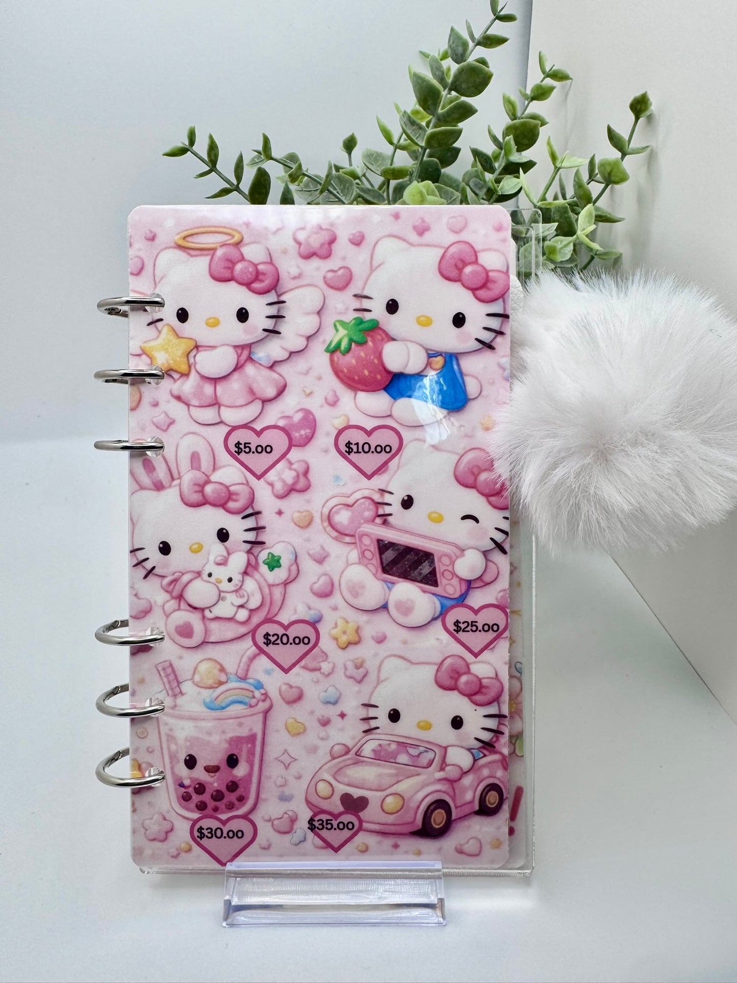 A6 Savings Challenge Binder Bundle | Cute Budget Binder | Cash Stuffing Kit | Pink Kawaii Money Saving Challenge