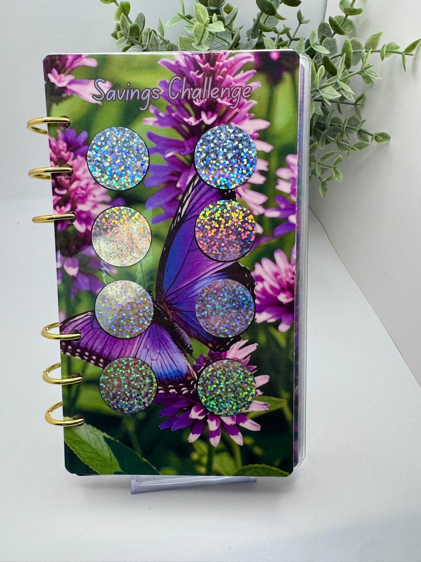 Butterfly Savings Challenge Binder | A6 Cash Stuffing Binder | Scratch-Off & Envelope Savings Tracker | Budget Binder | PB Custom Designs