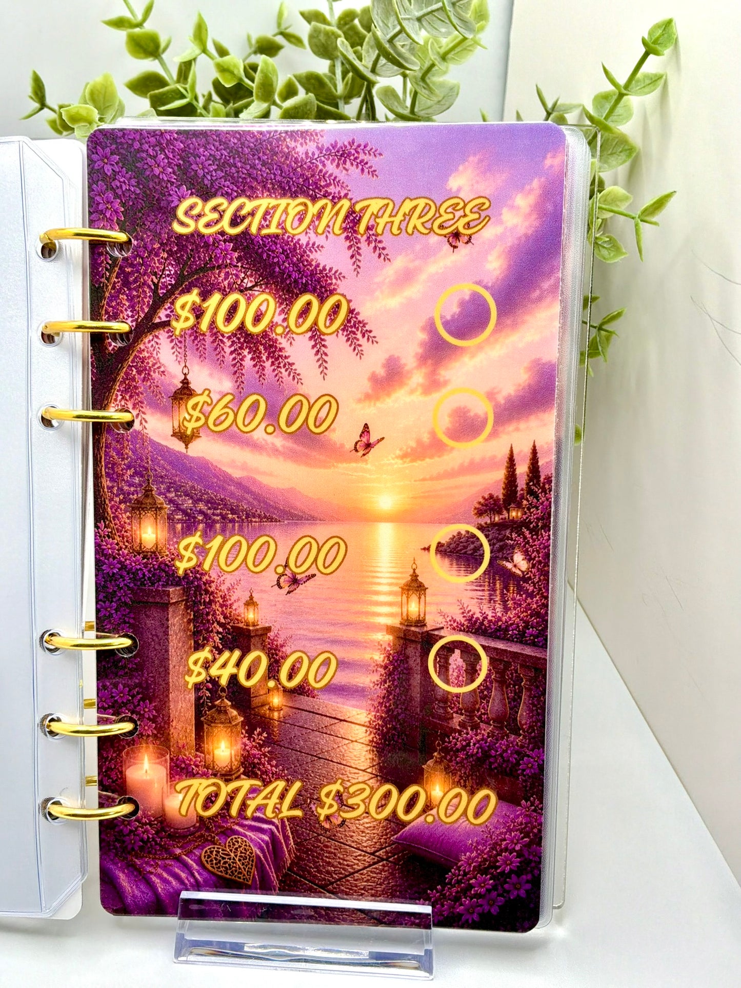Chosen On Purpose | 2K Savings Challenge Binder | A6 Cash Stuffing Binder | Purple Luxury Budget Binder