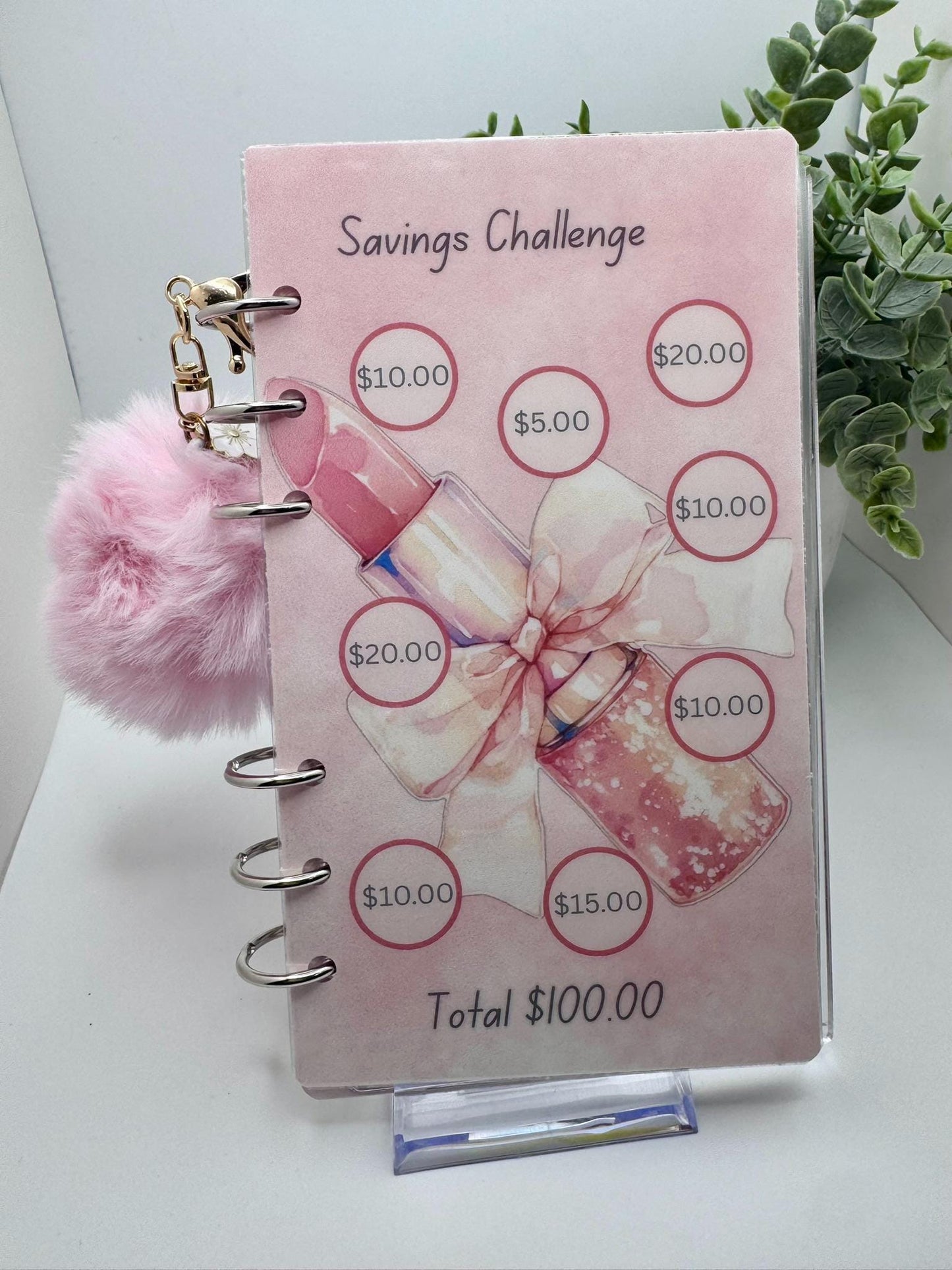 Pink A6 Budget Binder | Women Glow Savings Challenge, Cash Stuffing, Money Tracker