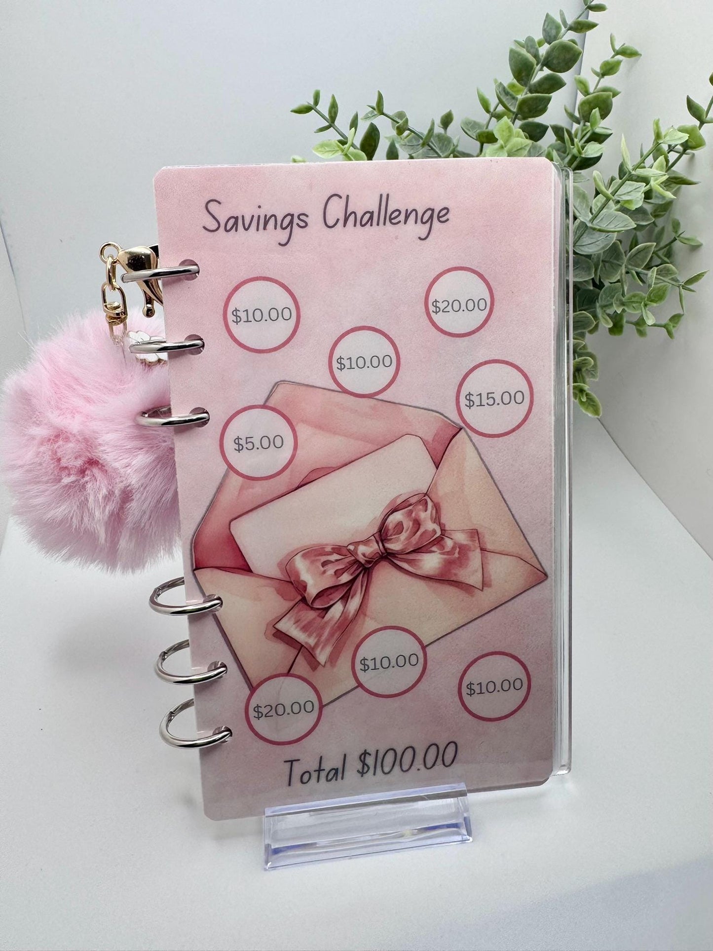 Pink A6 Budget Binder | Women Glow Savings Challenge, Cash Stuffing, Money Tracker