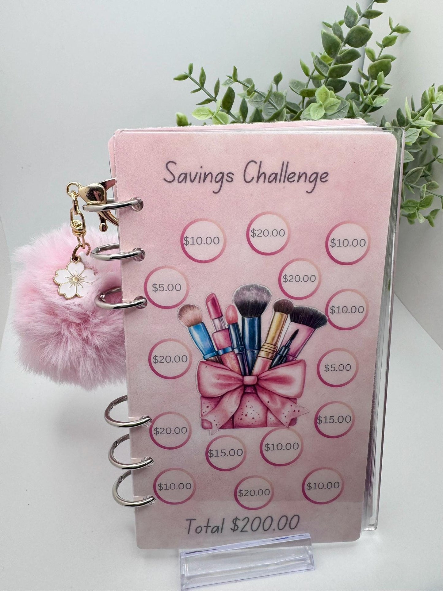Pink A6 Budget Binder | Women Glow Savings Challenge, Cash Stuffing, Money Tracker