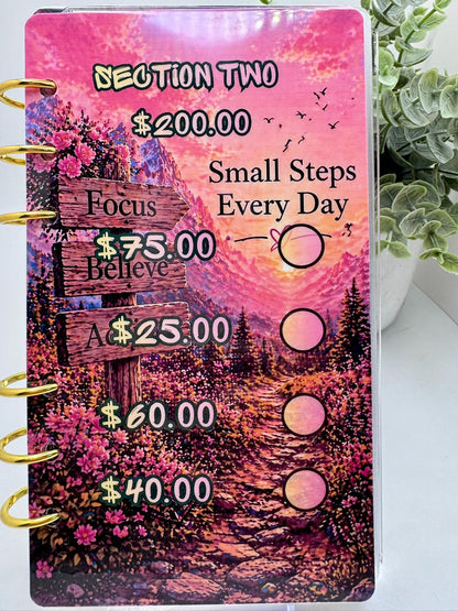 Sunset Dream A6 Savings Challenge Binder | Limited Edition Cash Stuffing Kit