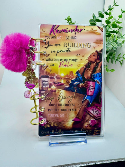 Self Love Savings Challenge Binder, Pink Glam Cash Stuffing Budget Planner