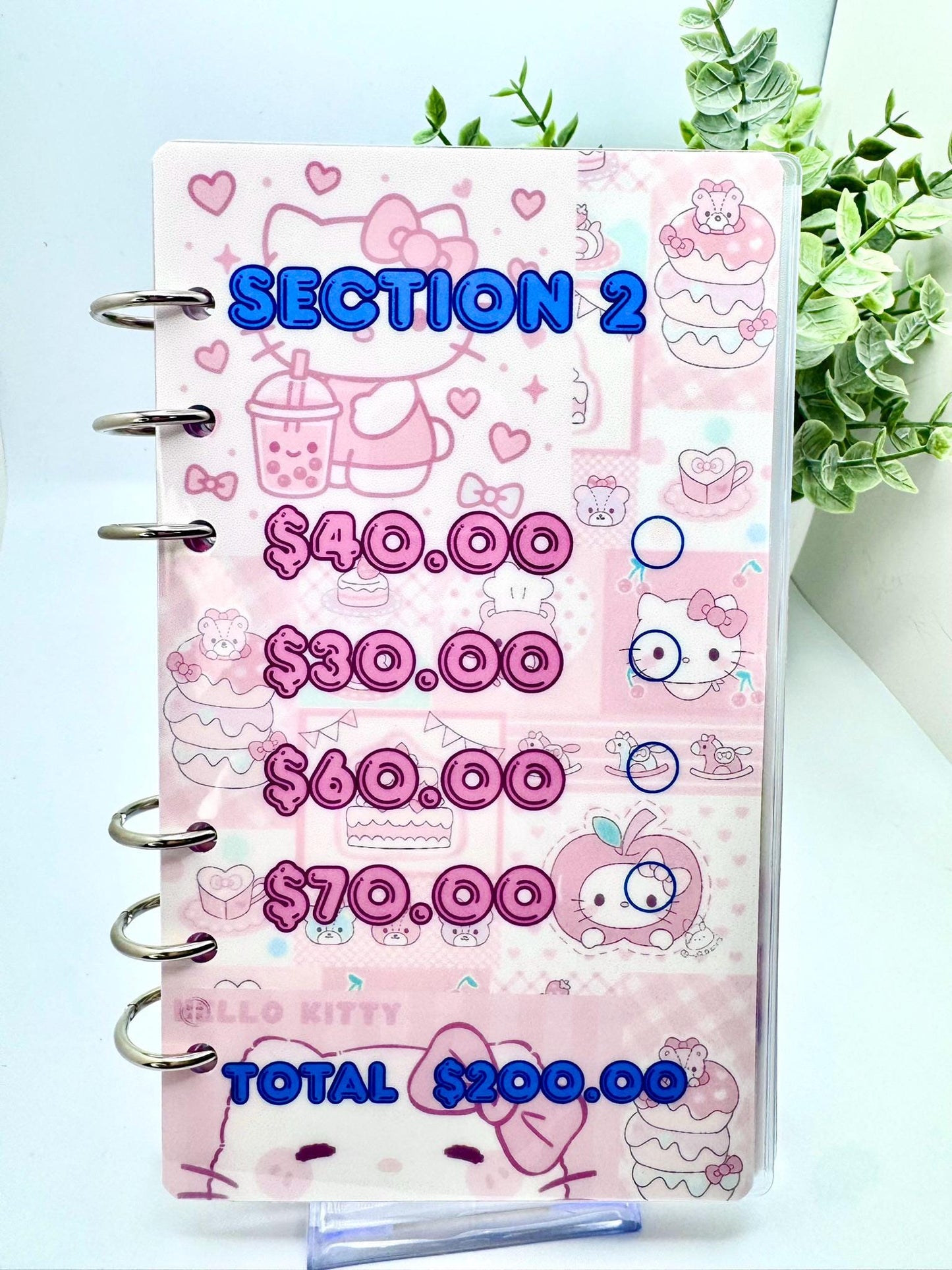 Hello Kitty Inspired 1K Savings Challenge Binder