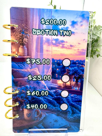A6 Savings Challenge Binder | 1K Cash Stuffing Bundle, Blue (Limited Edition)