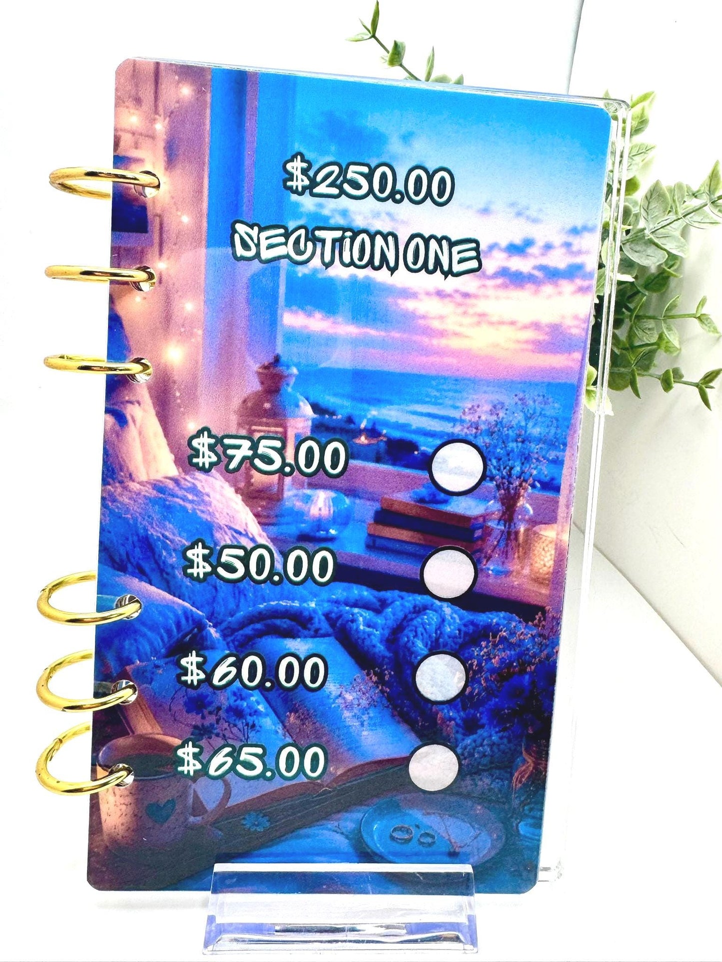 A6 Savings Challenge Binder | 1K Cash Stuffing Bundle, Blue (Limited Edition)