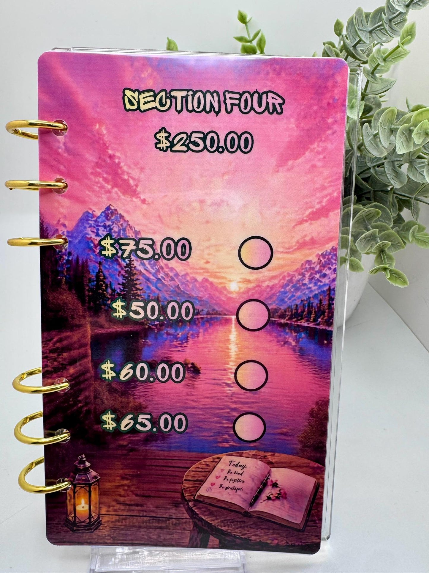 Sunset Dream A6 Savings Challenge Binder | Limited Edition Cash Stuffing Kit