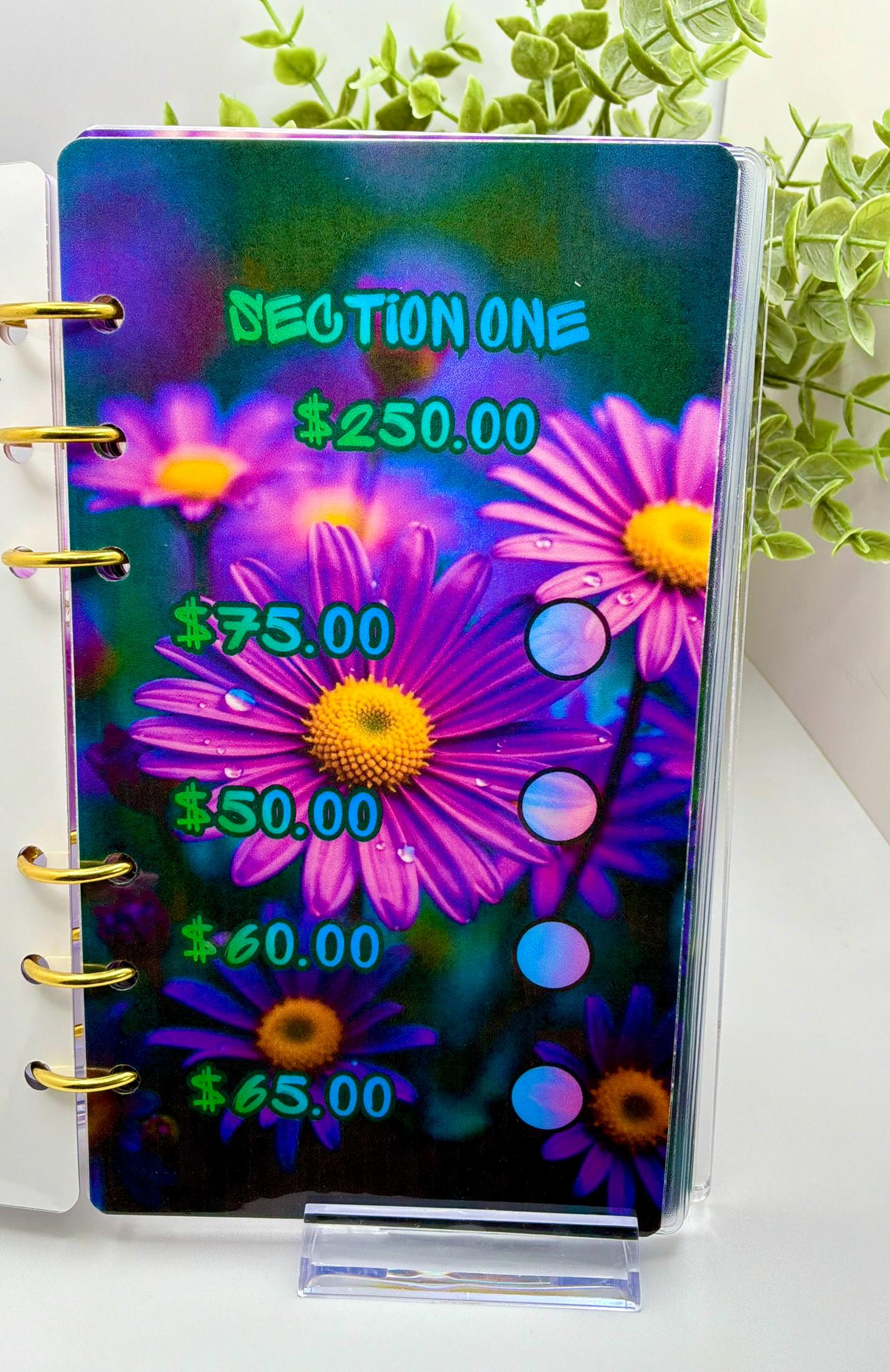 1K Savings Challenge Binder | A6 Floral Cash Stuffing Budget Planner