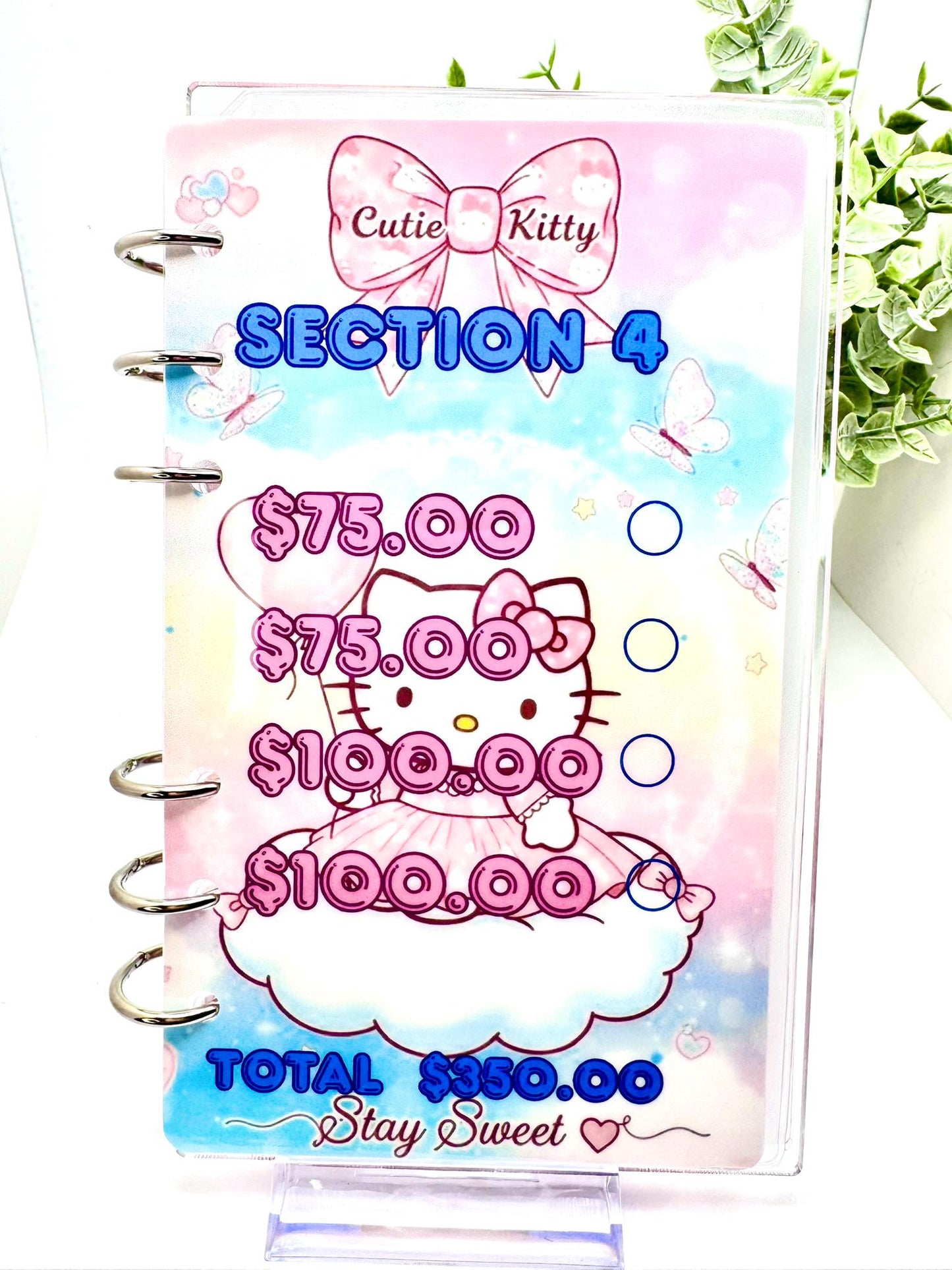 Hello Kitty Inspired 1K Savings Challenge Binder