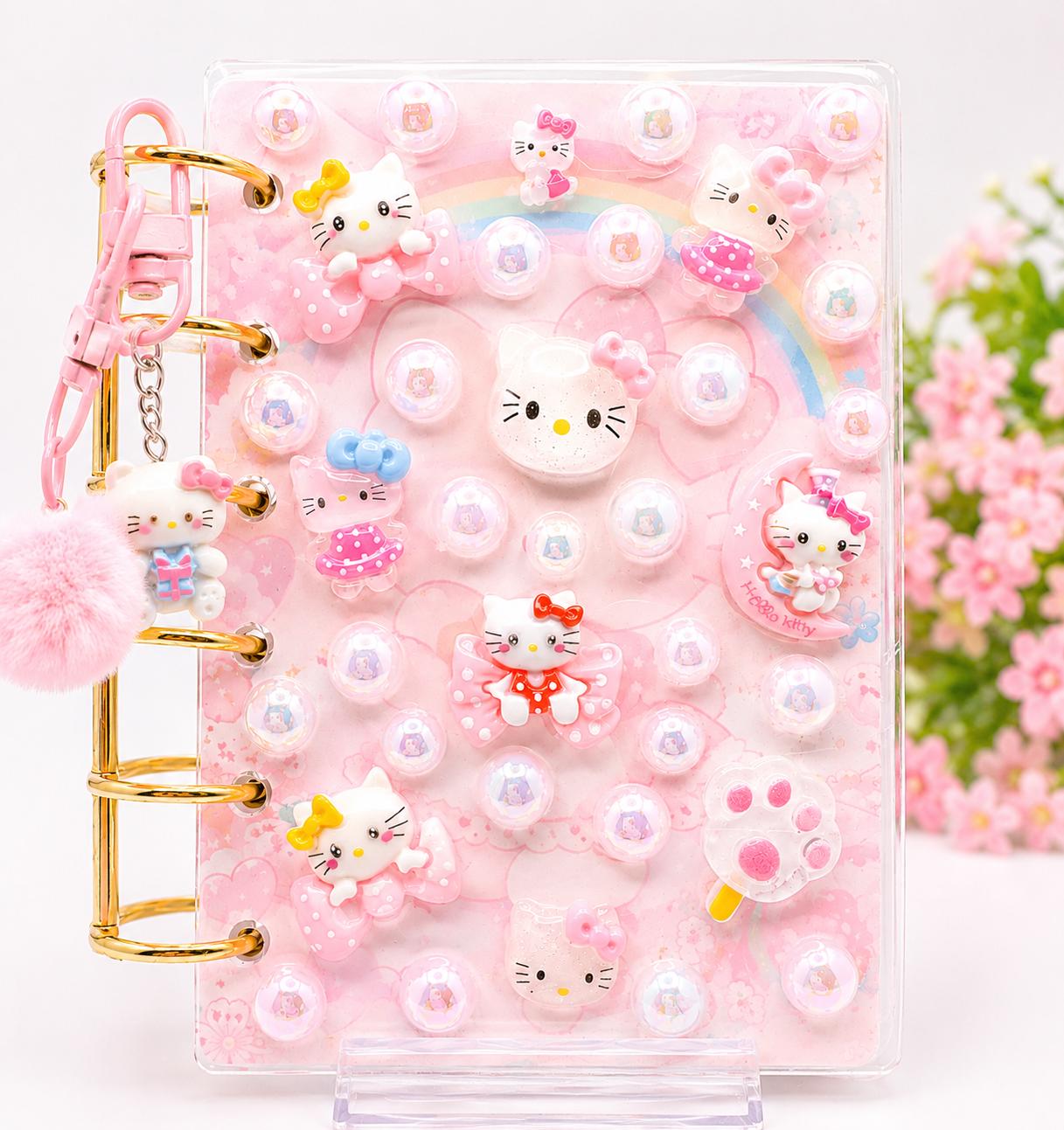 Hello Kitty Cash Stuffing Binder | Pink A7 Budget Binder | Savings Challenge Binder | Mystery Savings | Dice Challenge | Cute Budget Planner