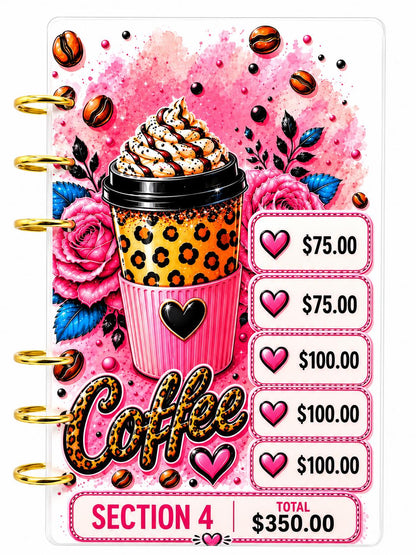 1K Coffee Savings Challenge Insert | A6 Budget Tracker Dashboard