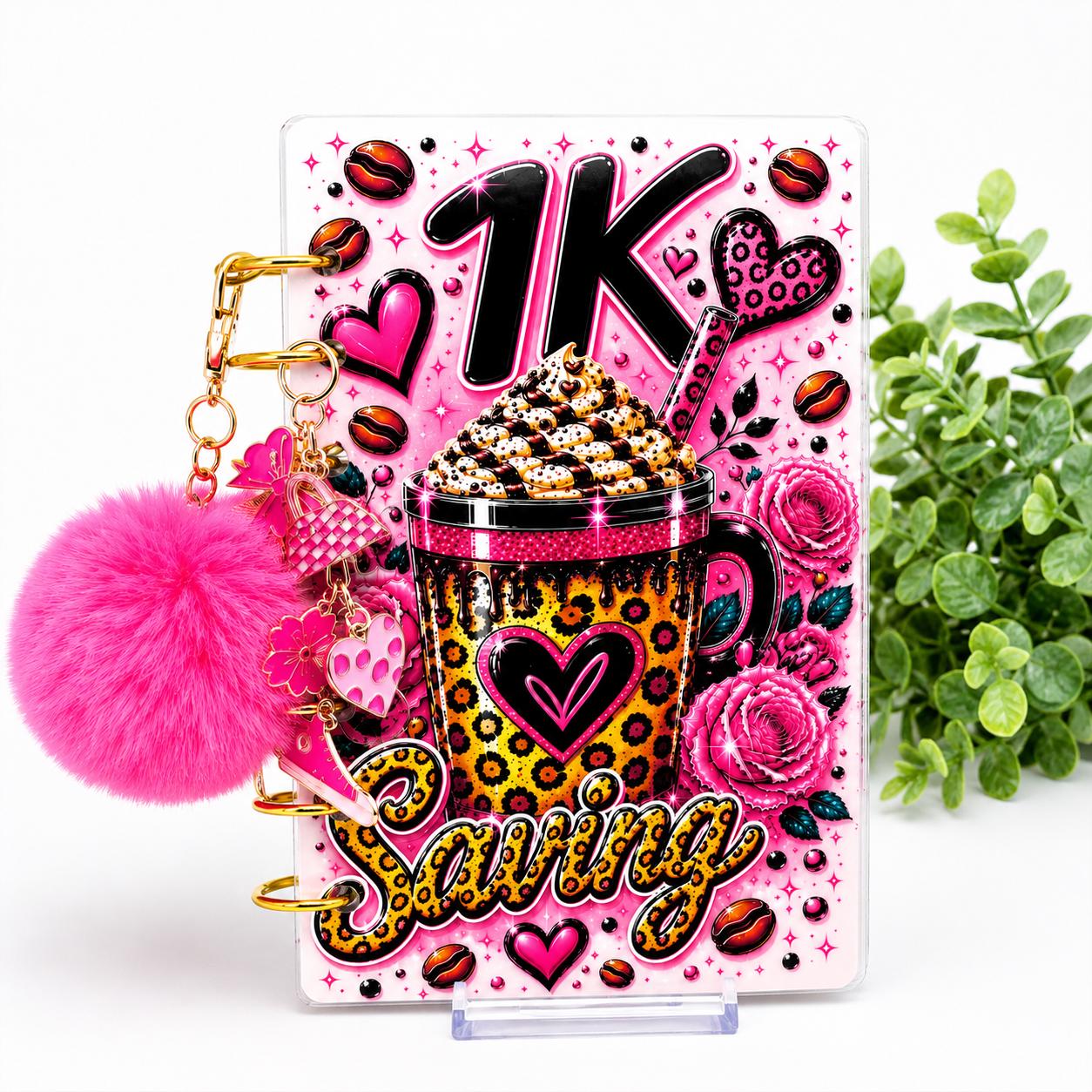 1K Coffee Savings Challenge Insert | A6 Budget Tracker Dashboard