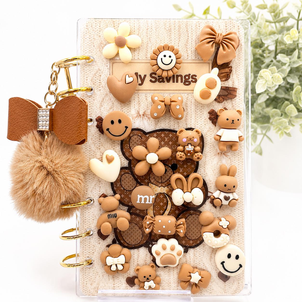 Teddy Bear Cash Stuffing Binder | A6 Budget Tracker for Money Goals