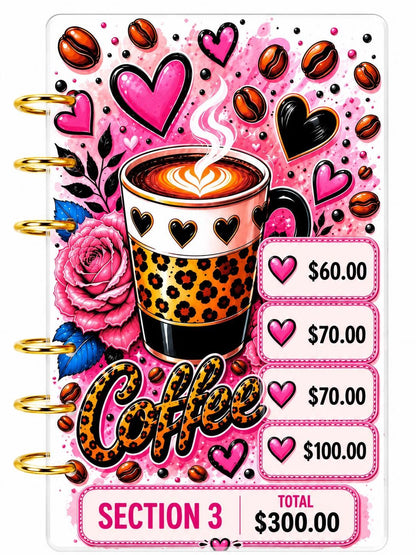 1K Coffee Savings Challenge Insert | A6 Budget Tracker Dashboard