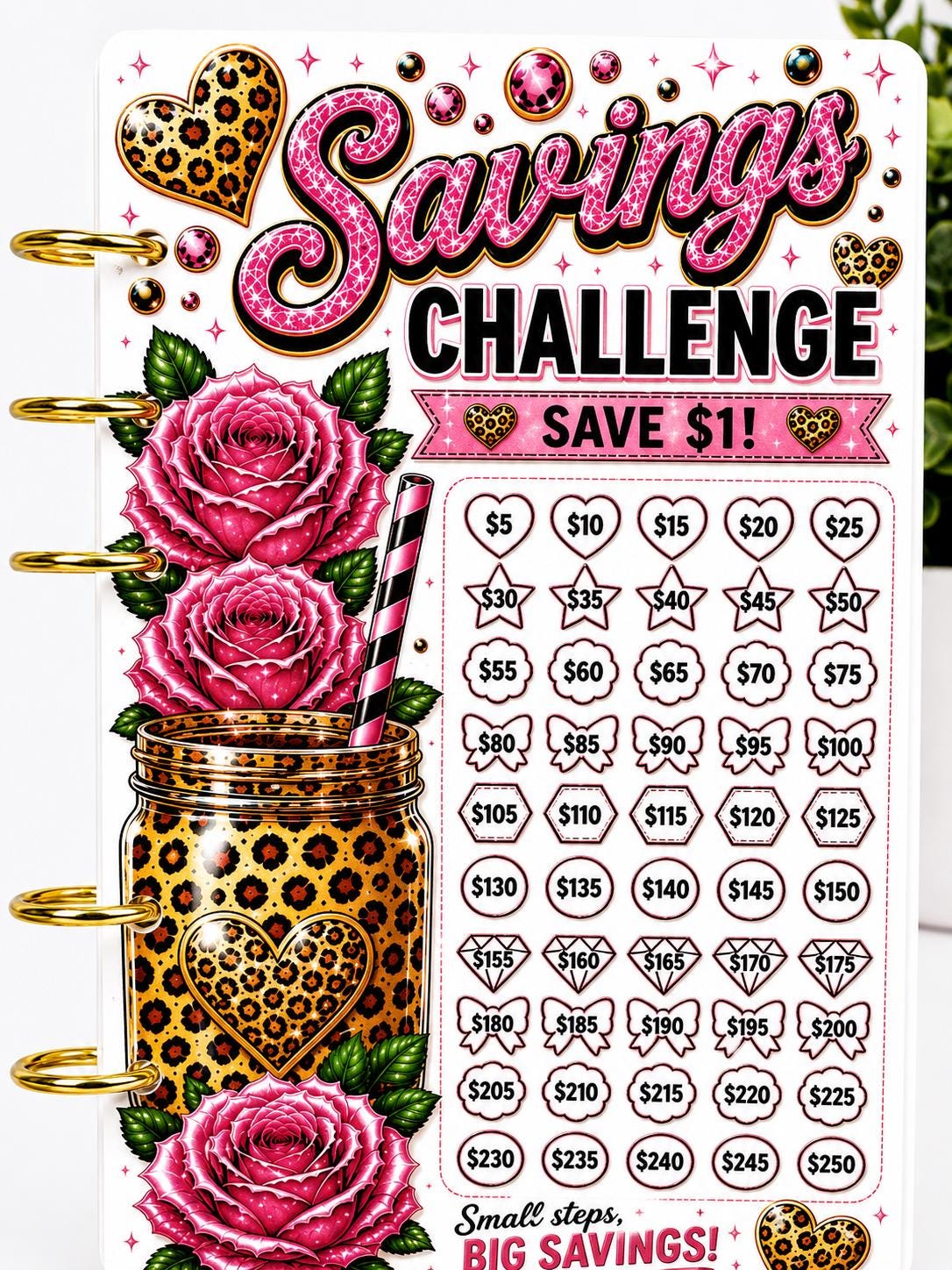 Coffee First Savings Bundle | 6 Cash Stuffing Challenge Cards