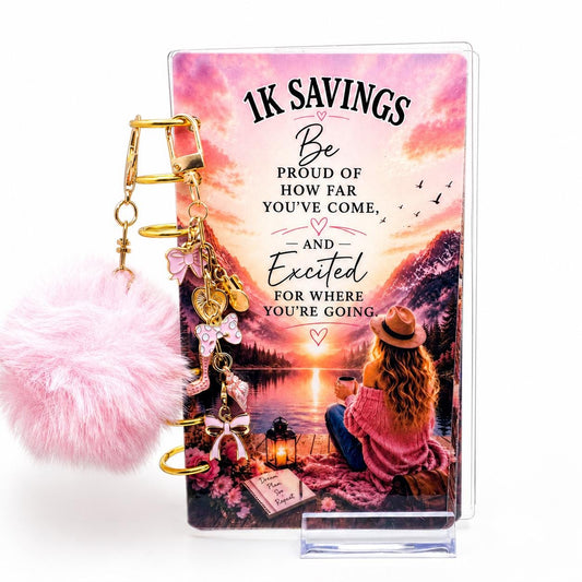 1K Savings Challenge Binder | Cash Stuffing Challenge | A6 Budget Binder | Savings Tracker | Money Saving Binder