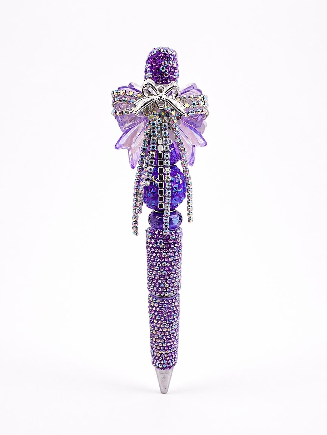 Handmade Crystal Bling Ballpoint Pen, Rhinestone Decorative Sparkly Writing Tool