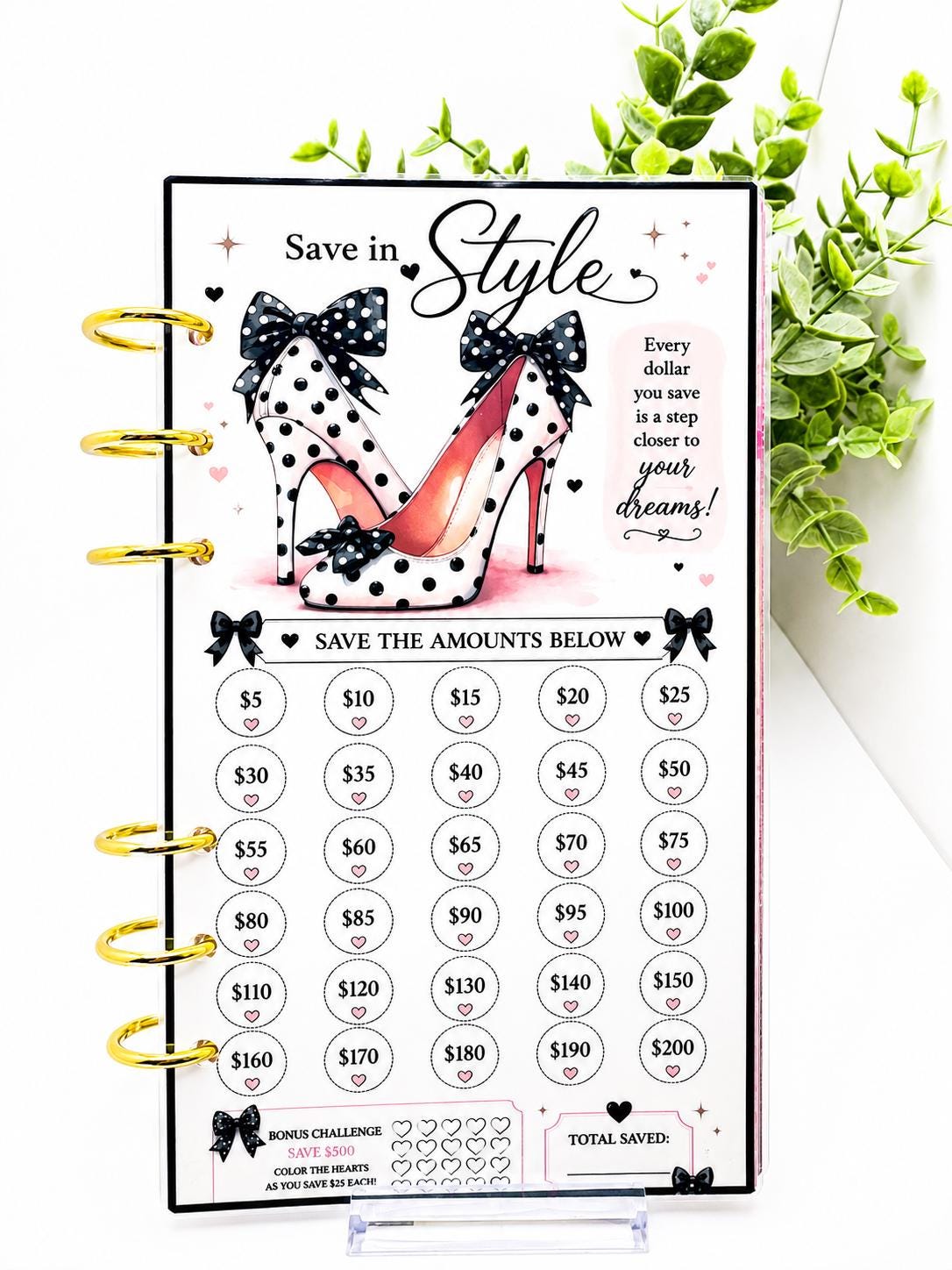 Savings Challenge Bundle | Roll & Save | Cash Stuffing Challenge | A6 Budget Binder | Leopard Money Saving Tracker