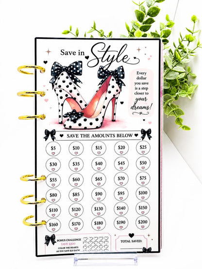 Savings Challenge Bundle | Roll & Save | Cash Stuffing Challenge | A6 Budget Binder | Leopard Money Saving Tracker