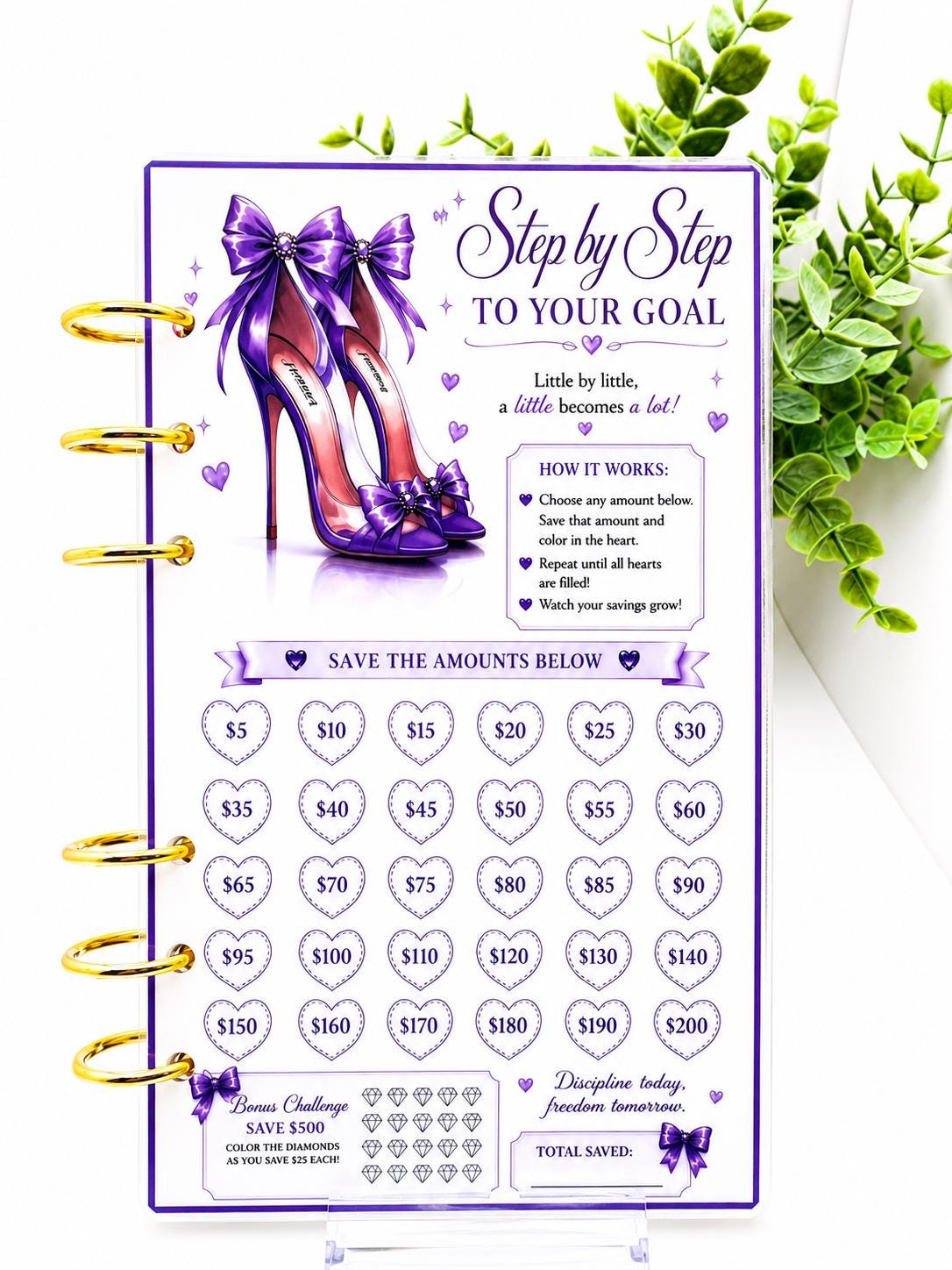 Savings Challenge Bundle | Roll & Save | Cash Stuffing Challenge | A6 Budget Binder | Leopard Money Saving Tracker