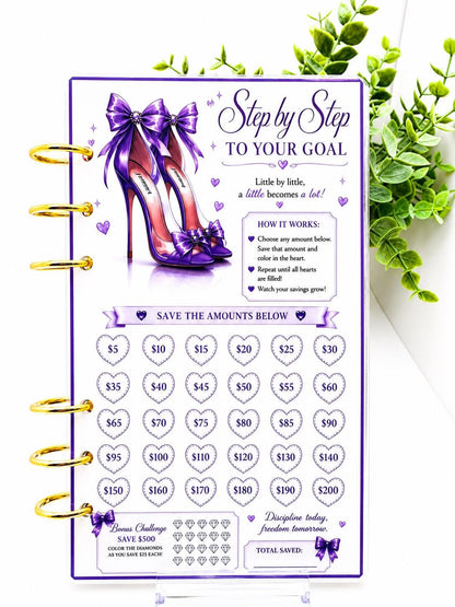 Savings Challenge Bundle | Roll & Save | Cash Stuffing Challenge | A6 Budget Binder | Leopard Money Saving Tracker