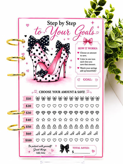 Savings Challenge Bundle | Roll & Save | Cash Stuffing Challenge | A6 Budget Binder | Leopard Money Saving Tracker