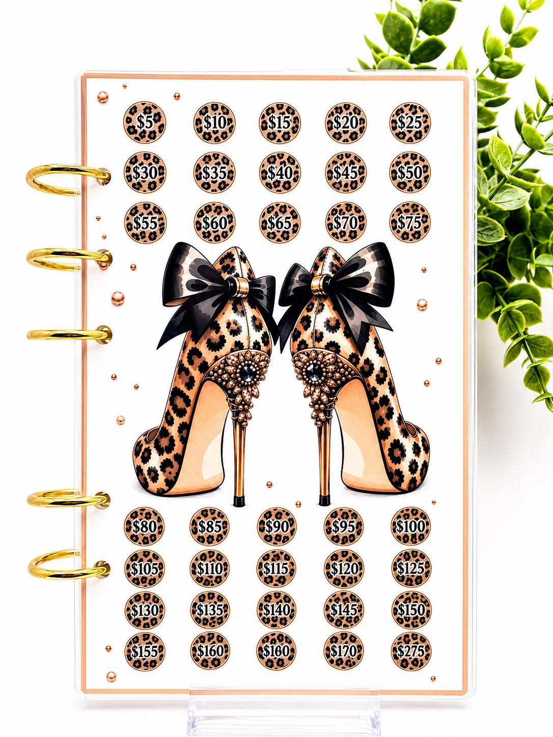 Savings Challenge Bundle | Roll & Save | Cash Stuffing Challenge | A6 Budget Binder | Leopard Money Saving Tracker