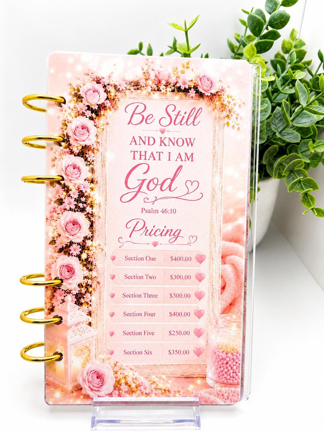 Christian Cash Stuffing Binder | Faith Based Budget Binder | 2K Savings Challenge | Bible Verse Savings Tracker | A6 Acrylic Binder