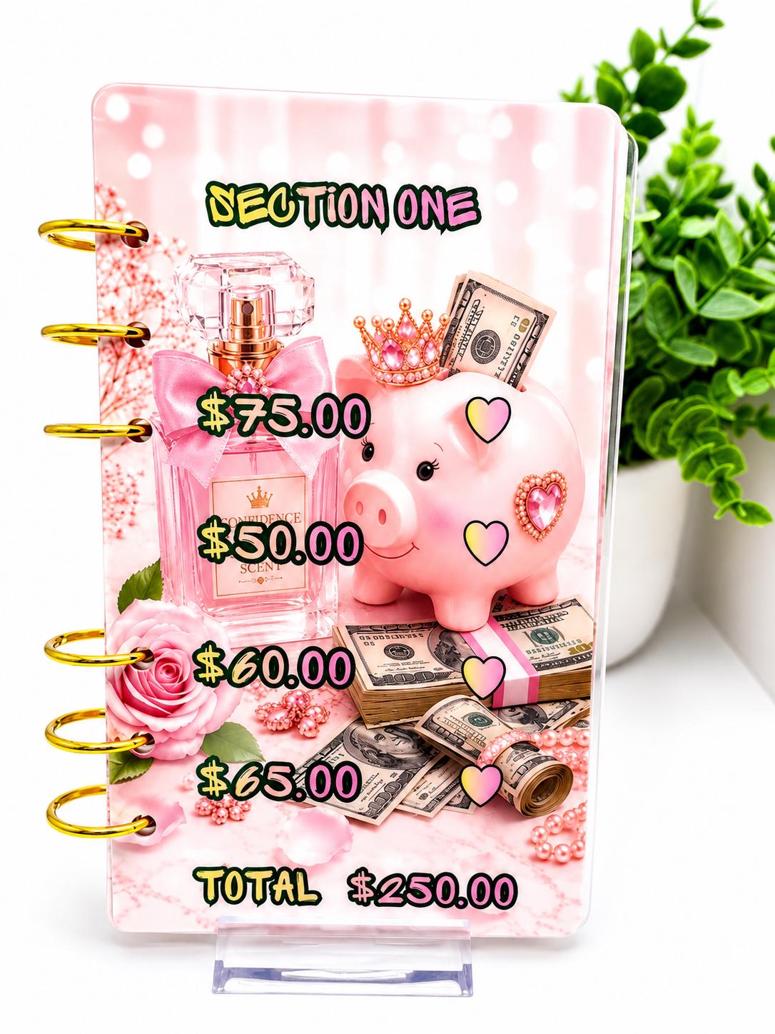 1K Savings Challenge Cash Stuffing Binder with Cash Envelopes