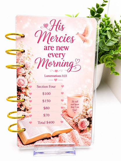 Christian Cash Stuffing Binder | Faith Based Budget Binder | 2K Savings Challenge | Bible Verse Savings Tracker | A6 Acrylic Binder