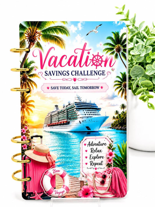Cruise Savings Challenge Binder Insert | Vacation Budget Tracker | A6 Cash Envelope 1K Savings