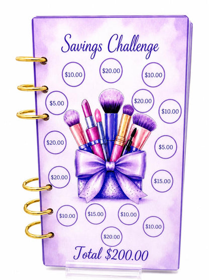 1K Savings Challenge Binder | Purple Cash Stuffing Budget Planner | A6 Money Saving Challenge | Gift for Her