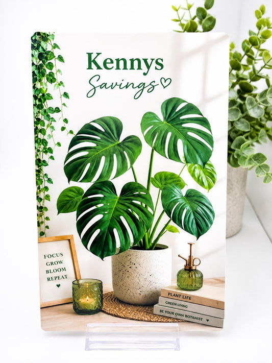 Personalized Monstera Cash Envelopes Set | Custom Name Cover (A6 Budget Binder)