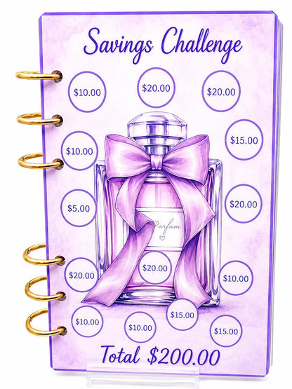 1K Savings Challenge Binder | Purple Cash Stuffing Budget Planner | A6 Money Saving Challenge | Gift for Her