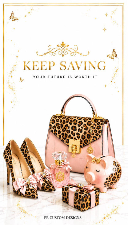 Leopard Glam Savings Challenges | Pink Budget Binder Inserts, Scratch Off, Dice (A6)