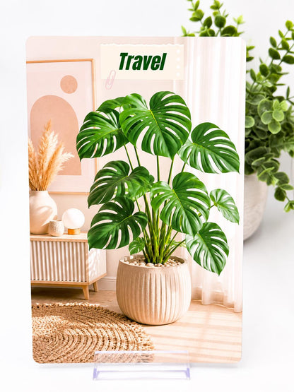 Personalized Monstera Cash Envelopes Set | Custom Name Cover (A6 Budget Binder)