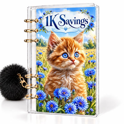 Whiskers & Wildflowers 1K Savings Challenge A6 Binder Bundle