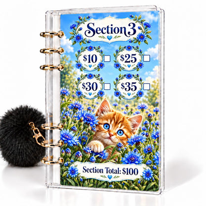 Whiskers & Wildflowers 1K Savings Challenge A6 Binder Bundle