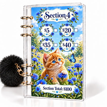 Whiskers & Wildflowers 1K Savings Challenge A6 Binder Bundle