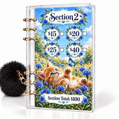Whiskers & Wildflowers 1K Savings Challenge A6 Binder Bundle